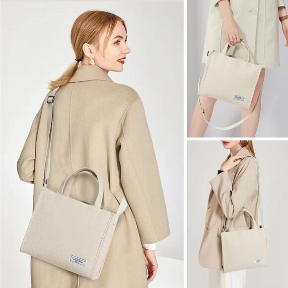 KALIDI Tote Bag for Women Corduroy Crossbody Bag Casual Zipper Tote Fashion Shou - Picture 3 of 9